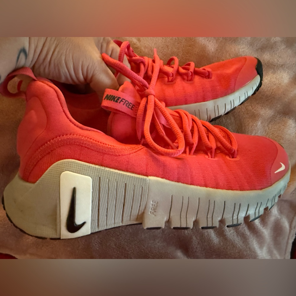Nike Coral/White Knit Running Sneakers